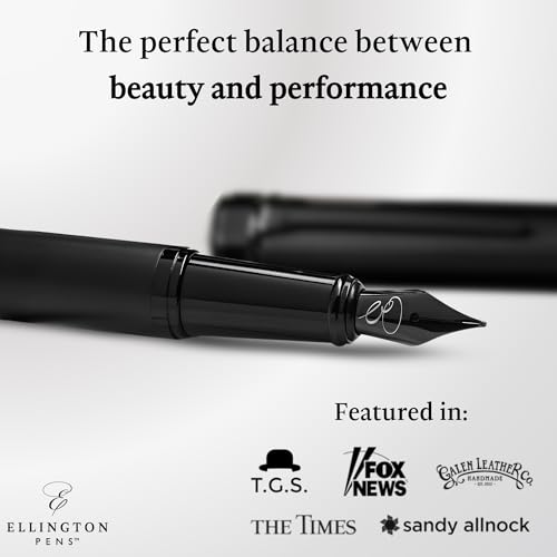 Elegant Fountain Pen Set - Premium Writing Pens with Clean Additional Advantageous Nib - Comes with Refillable Ink Converter and three Ink Cartridges (Black & Blue) in a Present Field - Excellent for...