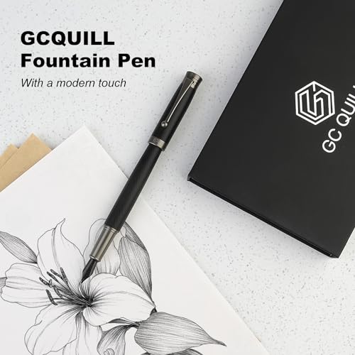 GC QUILL Fountain Pen Set - That includes Superb and Medium Nibs, Comes with 18 Ink Cartridges, Ink Refill Converter, and Ink Syringe Filler; Best Present for Writing, Journaling, and...