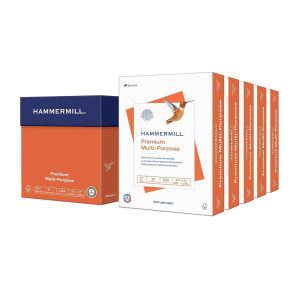 Hammermill Premium Multipurpose Printer Paper, 24 lb, 8.5 x 11 – 5 Ream Pack (2,500 Sheets) – 97 Brightness, Made within the USA, Mannequin 105810C